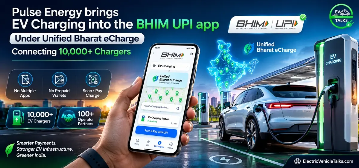 this is the image of Pulse Energy brings EV Charging into the BHIM UPI app Under Unified Bharat eCharge