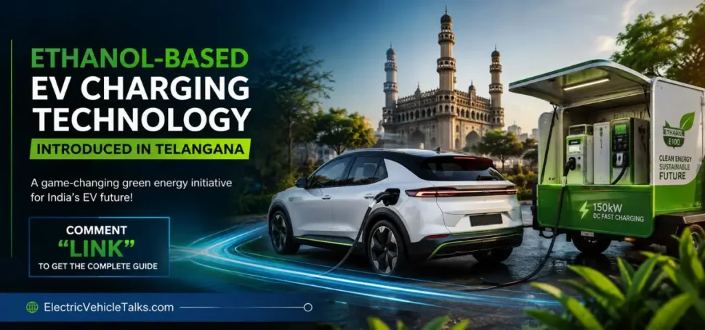 this is the image of Ethanol-based EV charging technology introduced in Telangana