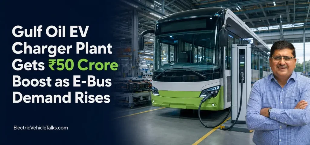 this is the image of Gulf Oil EV Charger Plant Gets ₹50 Crore