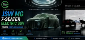 this is the image of Upcoming JSW MG 7-Seater Electric SUV Teased: First Look in India