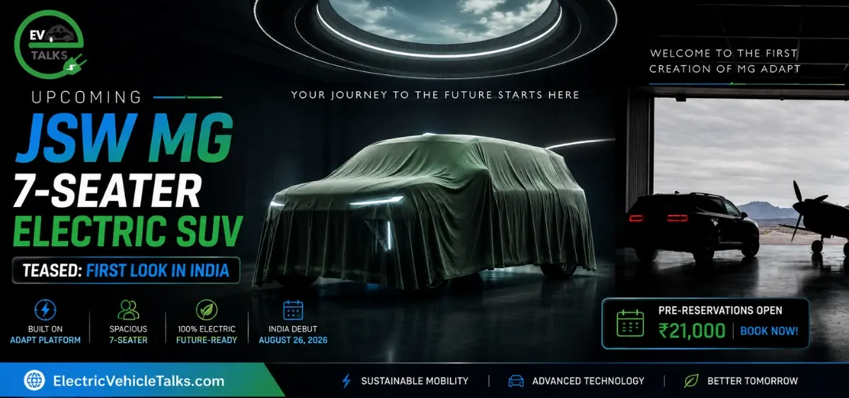 this is the image of Upcoming JSW MG 7-Seater Electric SUV Teased: First Look in India