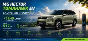 this is the image of JSW MG Hector Tomahawk EV launched