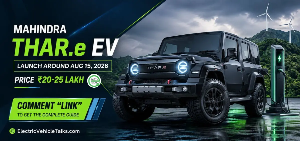 this is the image of Mahindra Thar.e EV Launch Around Aug 15, 2026