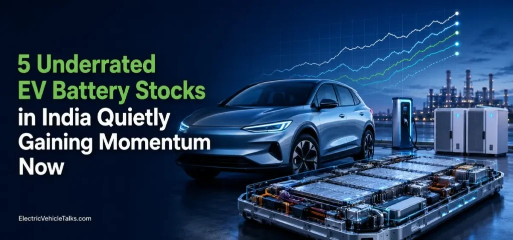 this is the image of 5 EV Battery Stocks in India Quietly Gaining