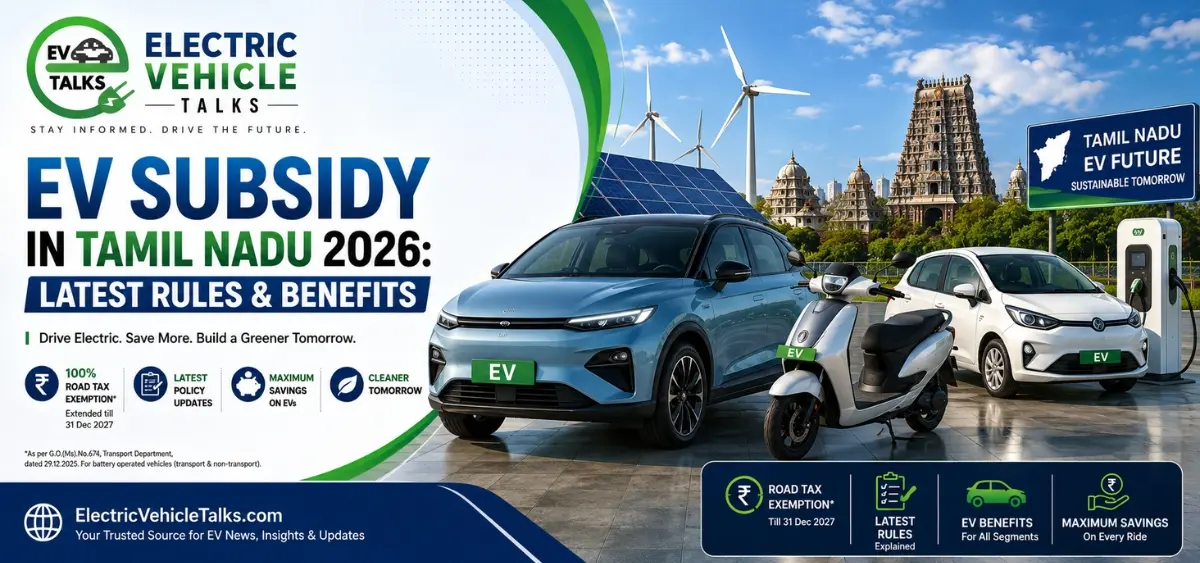 this is the image of EV Subsidy in Tamil Nadu 2026