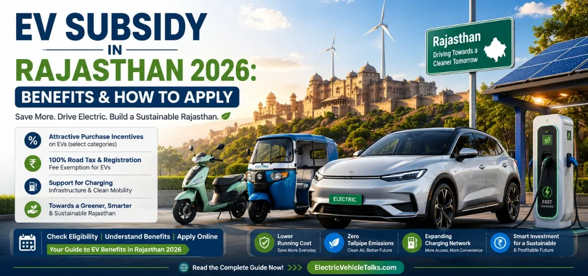 this is the image of EV Subsidy in Rajasthan 2026