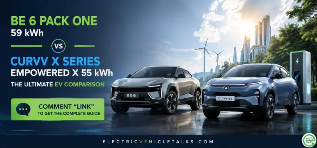 this is the image ofBE 6 Pack One 59 kWh vs. Curvv X series Empowered X 55 kWh