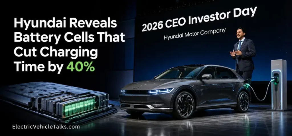 this is the image of Hyundai reveals battery cells
