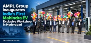 this is the image of Mahindra EV Workshop in Hyderabad