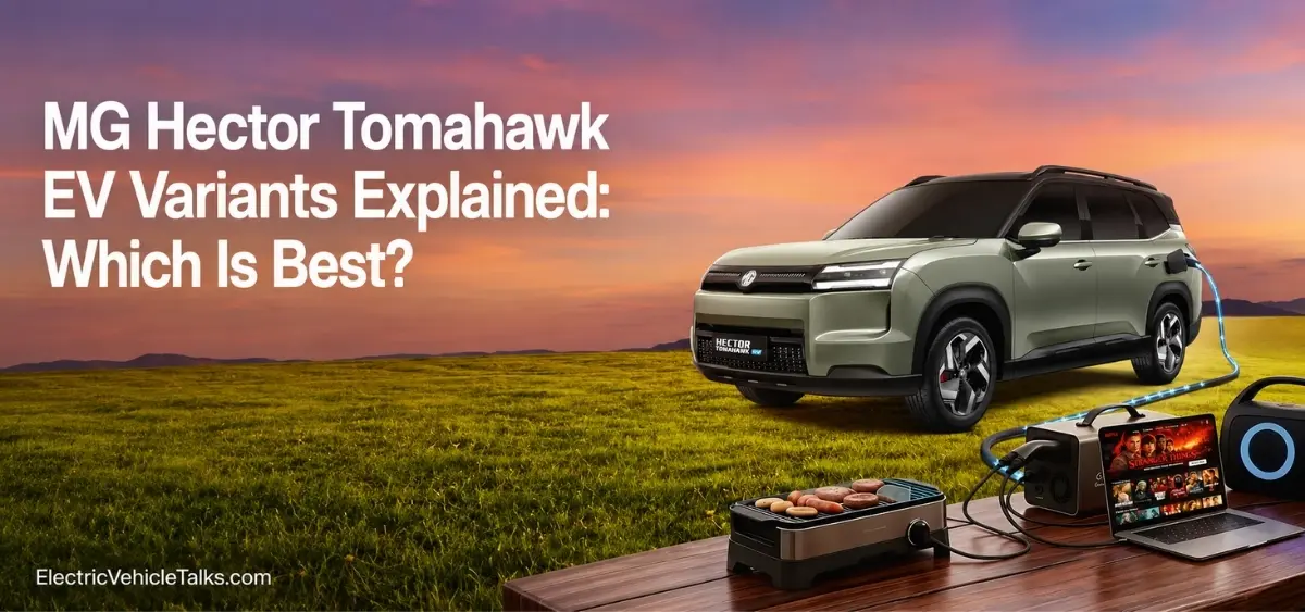 this is the image of MG Hector Tomahawk EV Variants Explained