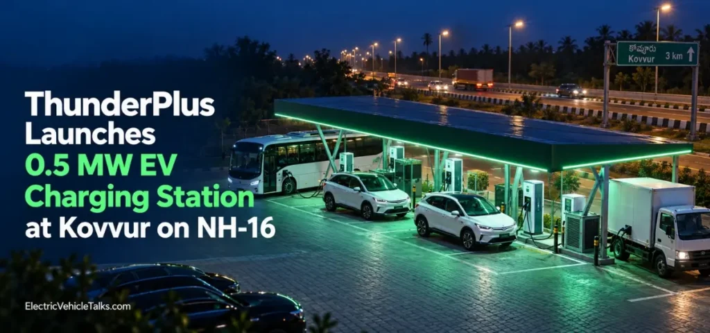 this is the image of ThunderPlus Launches 0.5 MW EV Charging Station