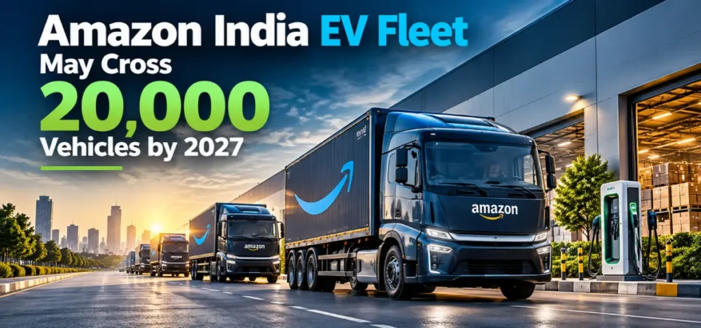 This is the image of Amazon India EV Fleet