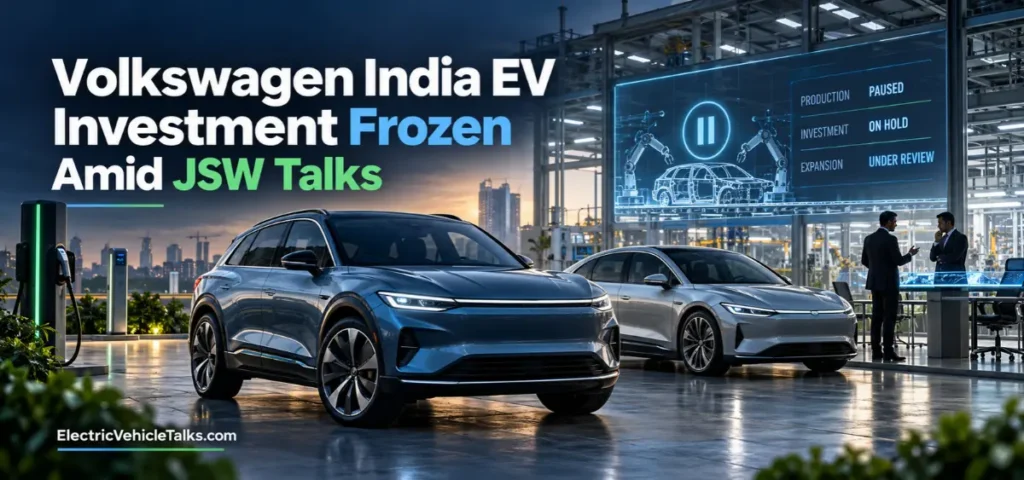 This is the image of Volkswagen India EV Investment Frozen