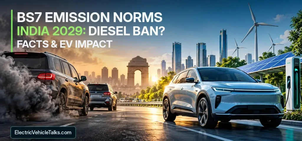 This is the image of BS7 Emission Norms India 2029: Diesel Ban? Facts & EV Impact