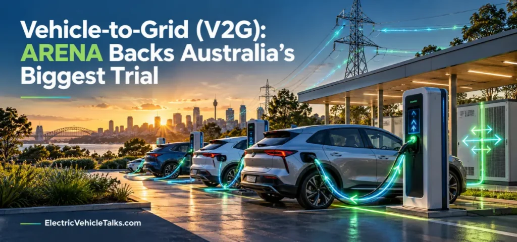 this is the image of Vehicle-to-Grid (V2G): ARENA Backs Australia's Biggest Trial